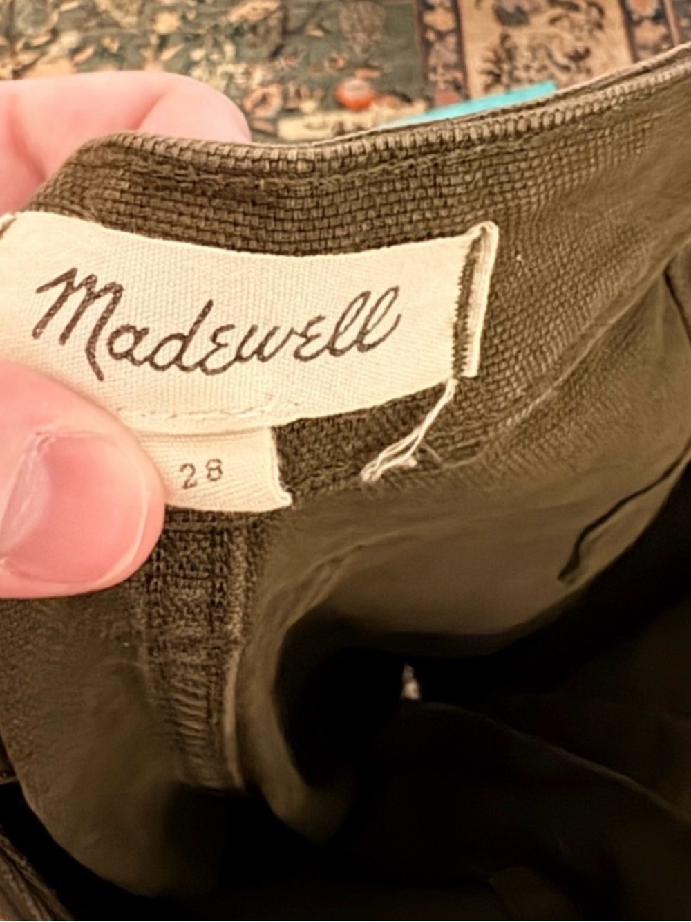 Madewell Emmett Wide Leg Crop Jeans in Army Green - Picture 2 of 3